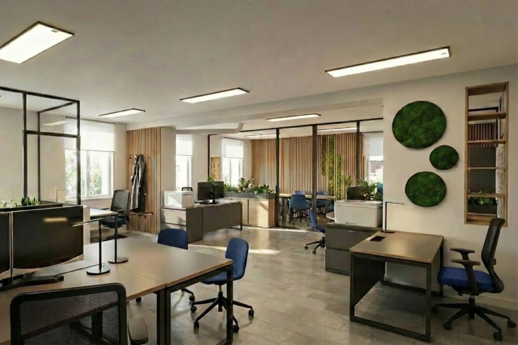 Congradus irodatér, akusztikus falburkolat, Topakustik